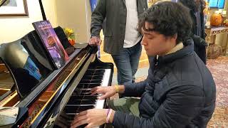 Genalie playing some piano for the elderly at The Regency. 🎹