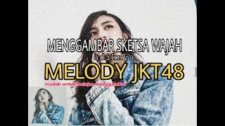 FRIESKA JKT48 - tutorial menggambar sketsa wajah