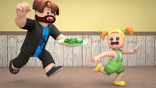 ROBLOX Brookhaven 🏡RP: Baby Doesn't Want To Eat Vegetables | Roblox Animation