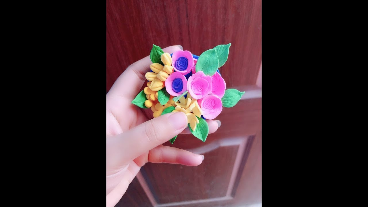 Polymer Clay Flowers Decor Tutorial YouTube
