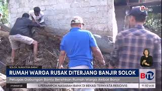 Belasan Rumah Warga di Solok Rusak Diterjang Banjir Bandang