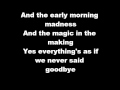 As if we never said goodbye with lyrics