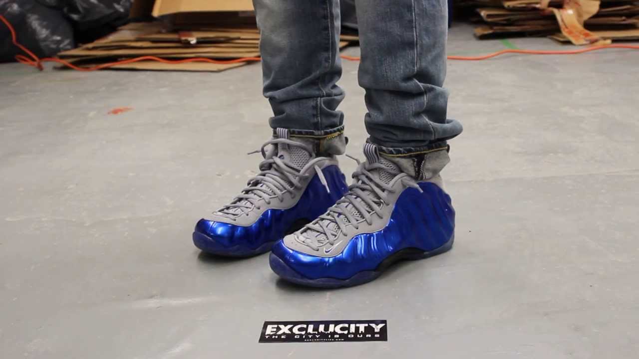 royal blue and grey foamposites