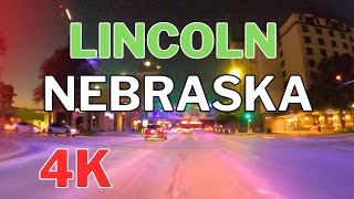 Drive Tour 4K | From Southeast to Northwest in Lincoln -Nebraska City Highway Night Tour | USA| 2024 screenshot 4