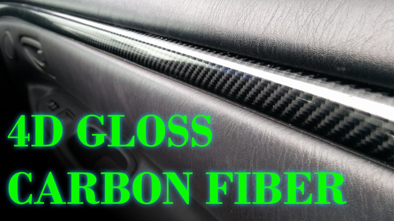 4d Gloss Carbon Fiber Dash Trim Vinyl Wrap
