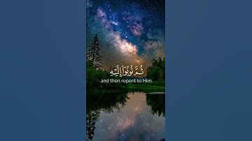 وَيَا قَوْمِ اسْتَغْفِرُوا رَبَّكُمْ ثُمَّ تُوبُوا إِلَيْهِ [ سورة هود: 52]