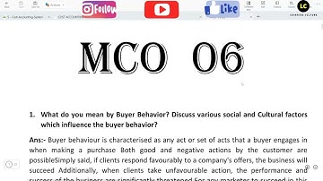 MCO - 06 Solved Assignment // Ignou assignment video Free // 2022-23 solve assignment #ignou #mcom