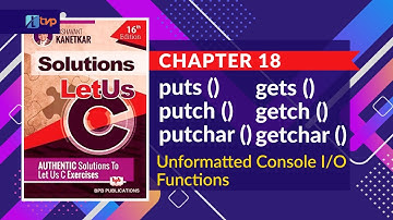 Let us C Solutions | C Programming | Example of unformatted input output function in C Language