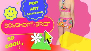 Pop Art Fashion Print Boy Shorts Boxerbriefs Period Undies So Comfy