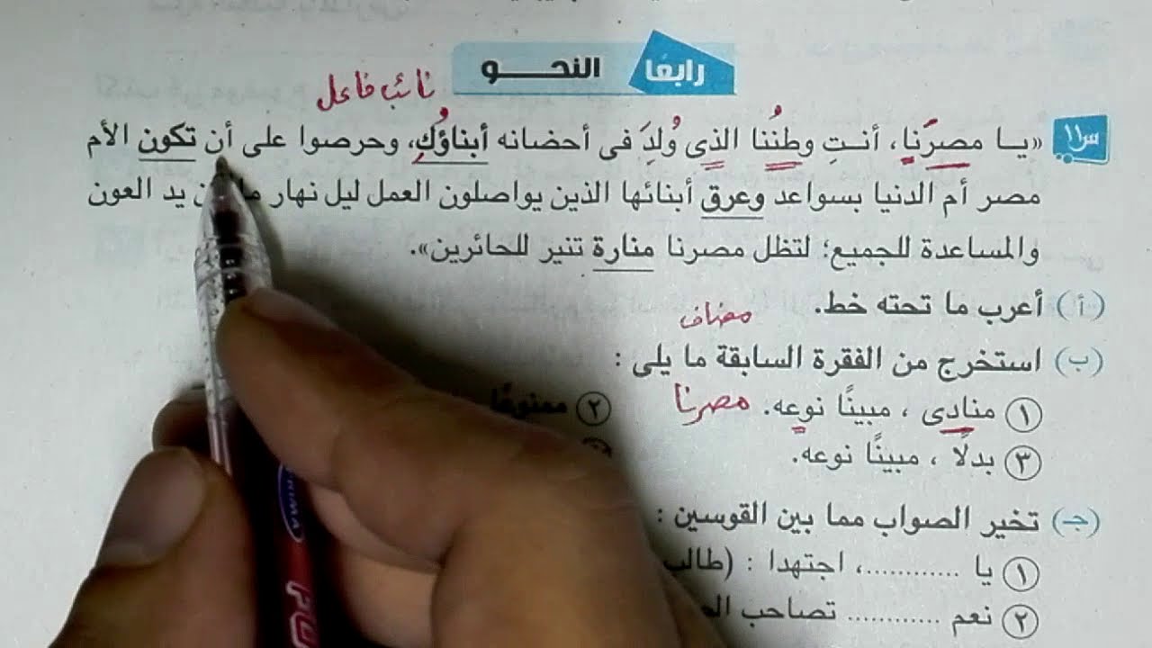 حل 12 قطعة نحو من قطع النحو بامتحانات المحافظات ٢٠٢٠ للصف الثالث الإعدادي الفصل الدراسي الأول