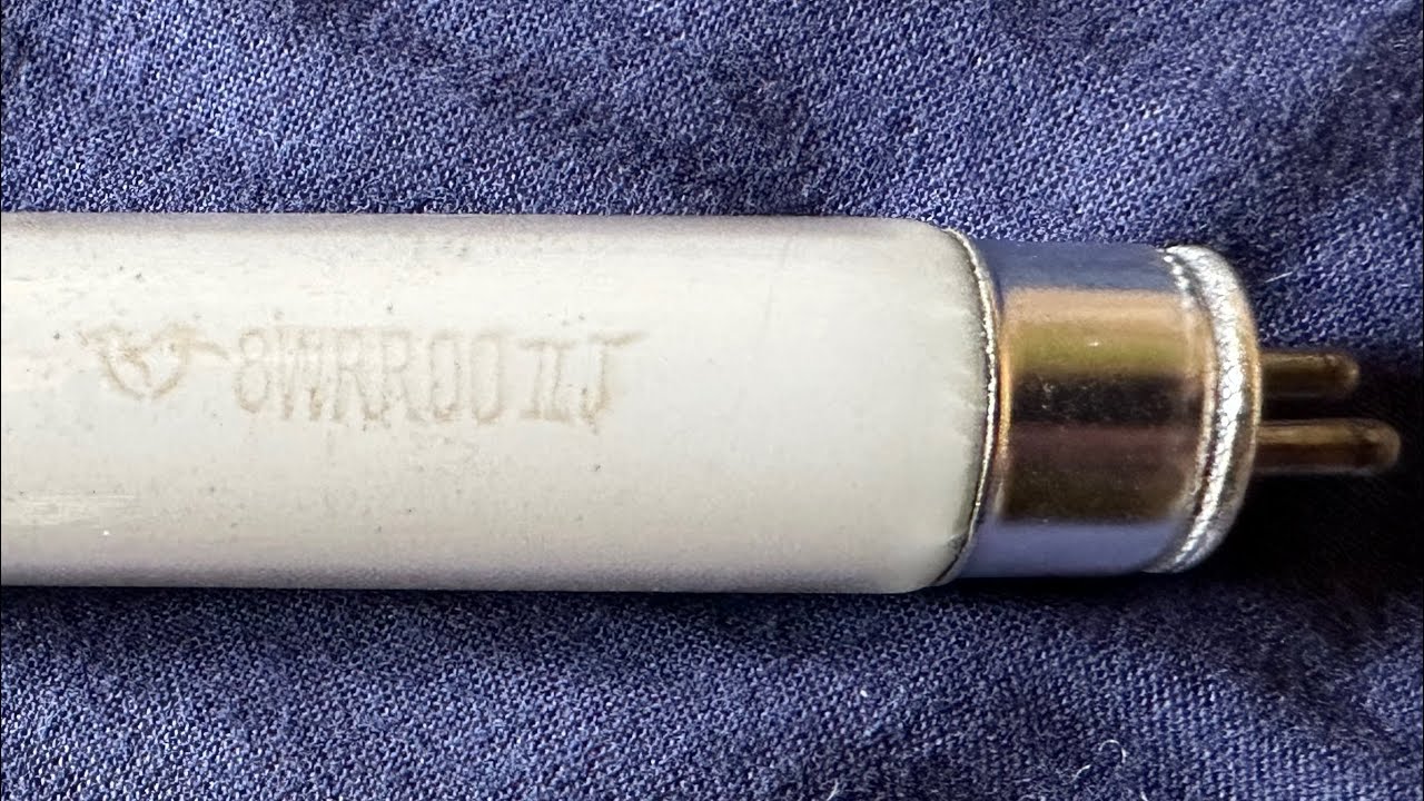 vintage chinese 8WRR00 8W T5 daylight fluorescent tube YouTube