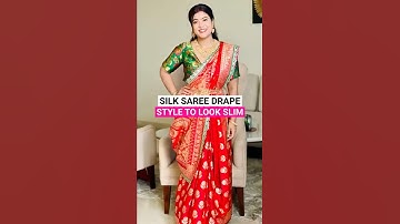 Silk saree drape style♥️ #silksaree #banarasisaree #sareedraping #shorts