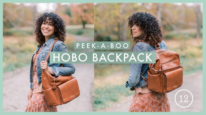 TWELVElittle Peek-A-Boo Convertible Hobo Backpack - Black