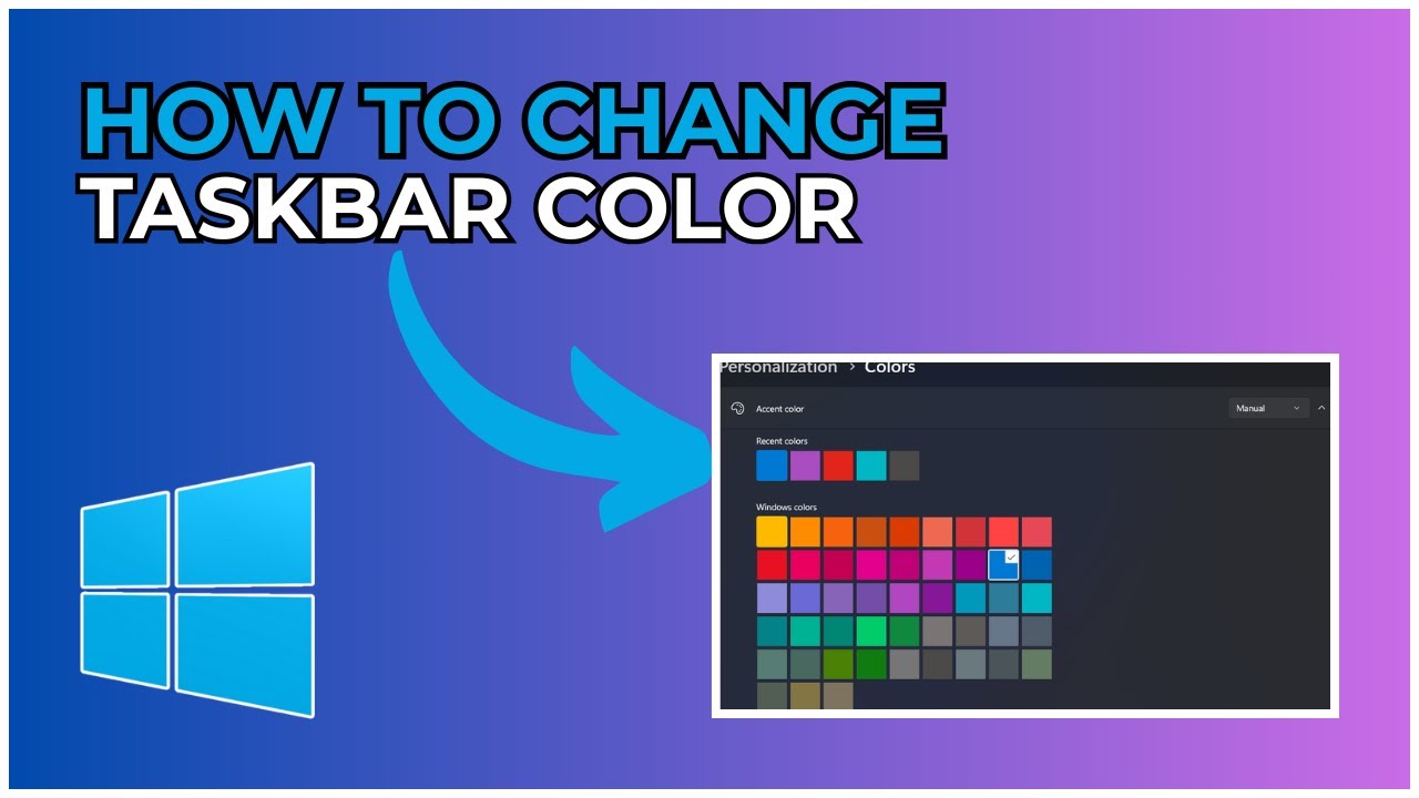 How to Change Taskbar Color in Windows 11 - YouTube