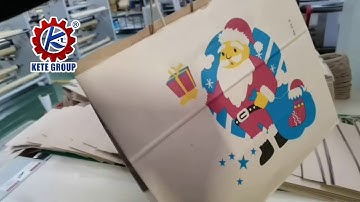 Shopping paper bag making machine with multicolor running video