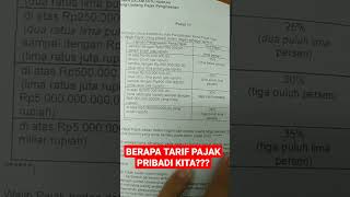 Berapa Tarif Pajak Pribadi saat ini??? #tipspajak #shorts #pajak