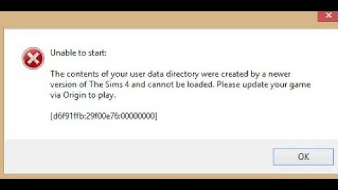 Fix Sims 4 Error at  start up! (The contents of your user data...)