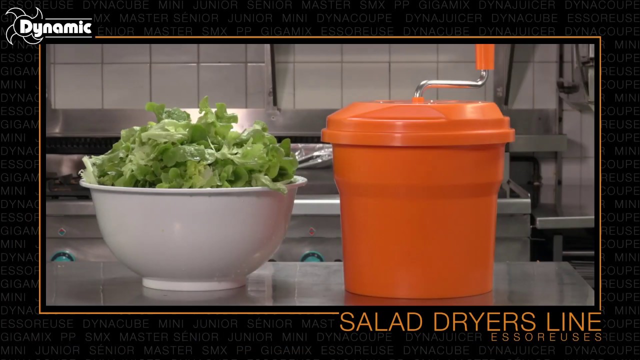 Dynamic EM98 Commercial Electric Salad Spinner With Stabilizing Base And 5  Gallon Capacity, Dries Up 8 Heads of Lettuce, 115 Volts