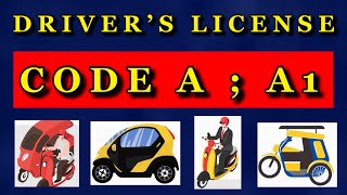 DRIVER’S LICENSE CODE A, A1 || CODE A || CODE A1 || DIFFERENCE BETWEEN DL CODE A AND A1 || LTO DL