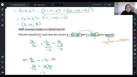 Live Prep: University of Western Ontario | UWO Math 1229 | Vectors | Wizeprep
