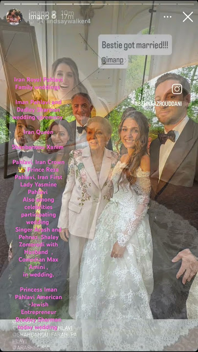Iran Pahlavi Royal Family Wedding Iman Pahlavi and Bradley Sharman  #Iran #Pahlavi @RezaPahlavi