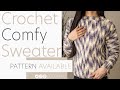 Crochet Comfy Herringbone Sweater | Pattern & Tutorial DIY