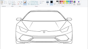 How to draw Lamborghini Car on Computer Using Ms Paint | कार बनाना सीखे अपने कंप्युटर मे.