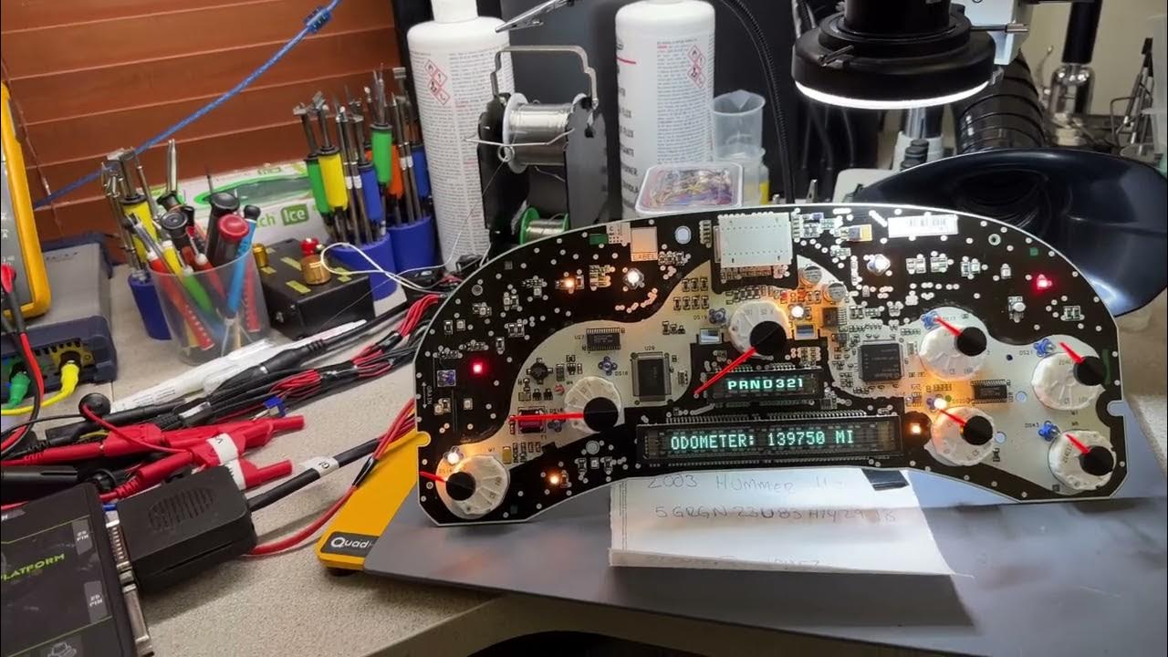 S. Sánchez 2003 Hummer H2 Instrument Cluster test before repairs YouTube