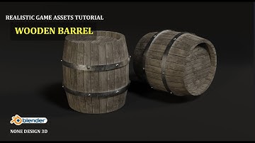 Wooden Barrel / Realistic Game Asset Modeling (Easy & Quick) / Blender 3.4