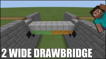 How To Build a 2 Wide Drawbridge in Minecraft Bedrock!