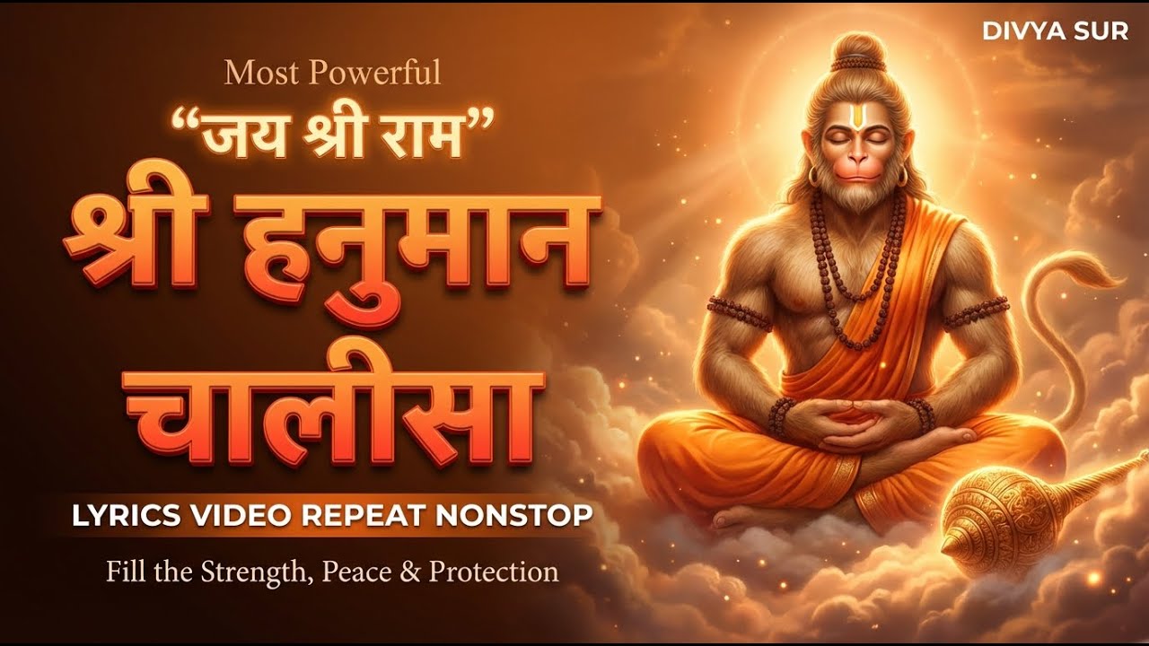 Nonstop🔱Shri Hanuman Chalisa | Powerful Chant for Strength, Peace & Protection🔱(Official Video)