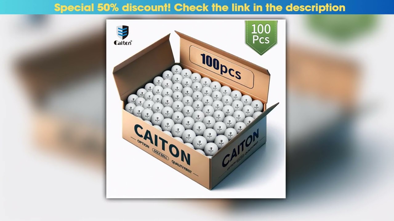 Caiton 100pcs 3Layer Golf Balls High Performance Long Distance Spin Control Durable High Accuracy