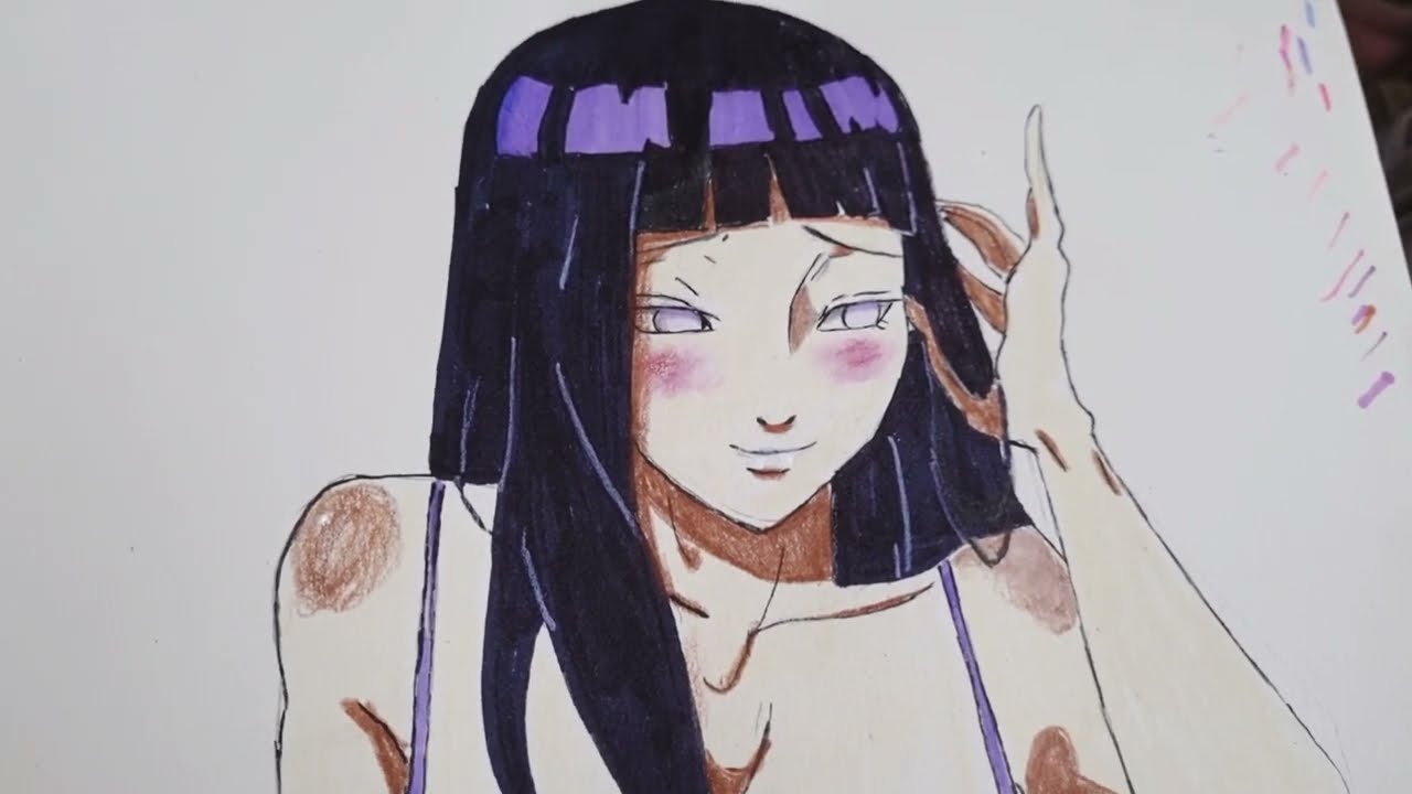 Sexy anime big boobs Hinata from Naruto Shippuden drawing YouTube