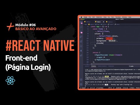 [React Native] #05 - Front-end (Página Login) da Netflix c/ React Native e React Native Paper