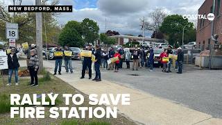 New Bedford firefighters rally against proposed station closure amid budget gap