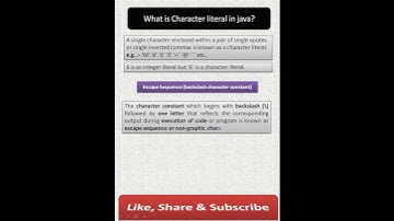 What is character literal?