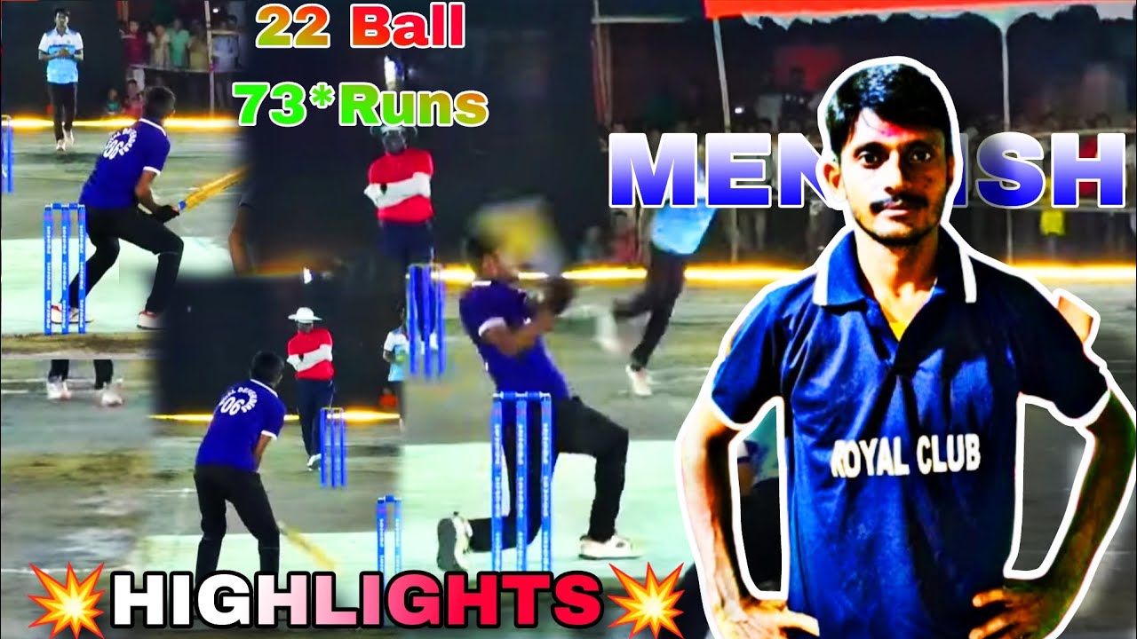 Hiralal Mendish Batting 💥22 Ball 73*Runs 🏏Highlights Shot OF Mendish 💥Credit By -@cricketcarlson 