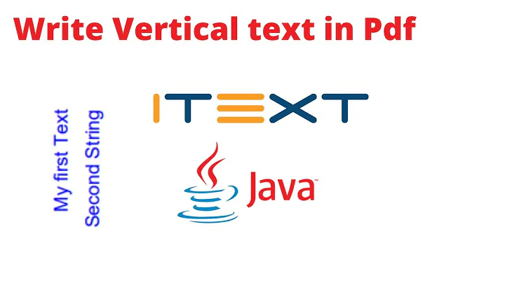 how to write vertical text in pdf using itext in java