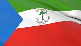 Flag of Equatorial Guinea waving in the wind - Flag animation - Motion background - 4K UHD