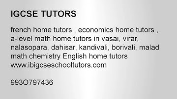 IGCSE HOME TUTORS JUHU MUMBAI