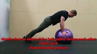 STABILITY BALL- HIGH PLANK