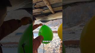 Big Balloon For Light In Snow Area