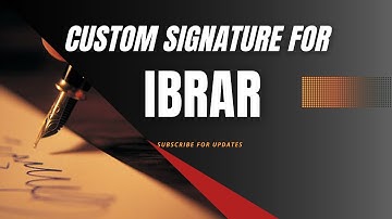 Custom Signature for IBRAR