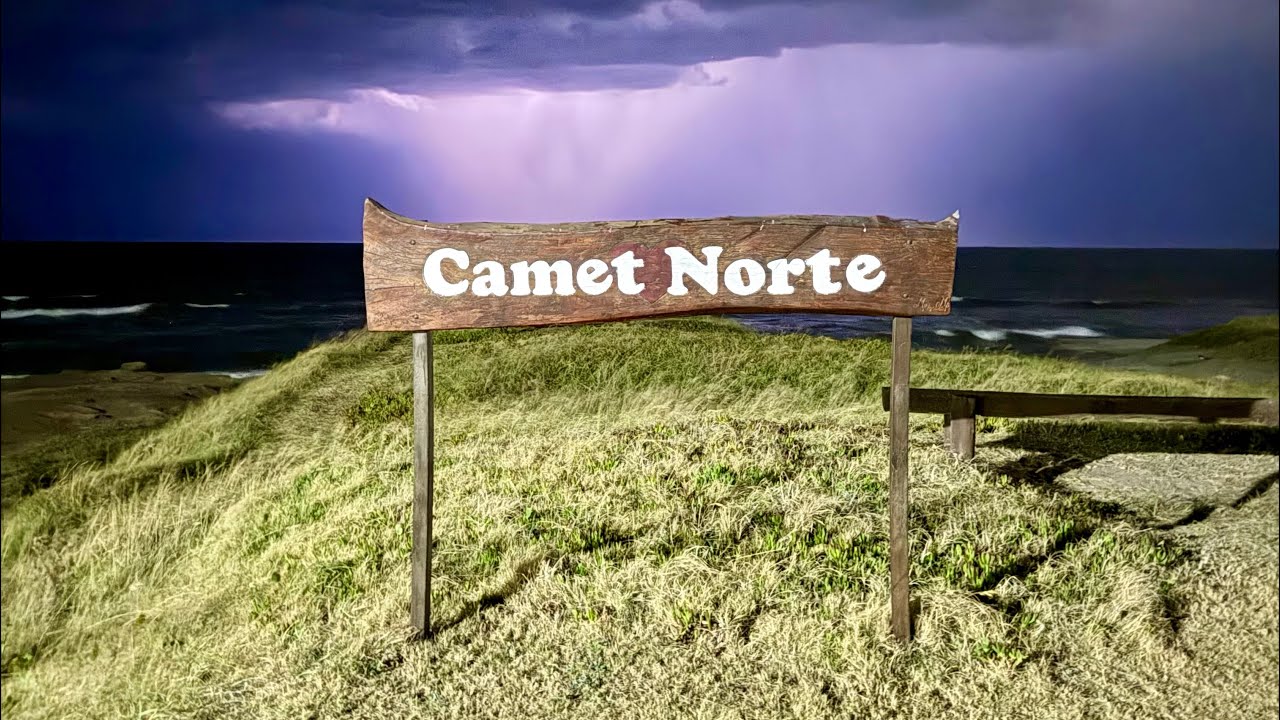 Tormenta eléctrica Camet norte. Playa de Mar de Cobo y noche en Santa Clara del Mar