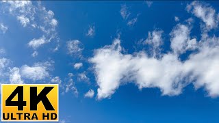 Blue Sky and Clouds Screen Saver (No sound) 2 Hours 4K UHD