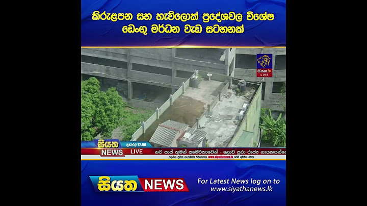 කිරුළපන සහ හැව්ලොක් ප්‍රදේශවල විශේෂ ඩෙංගු  මර්ධන වැඩ සටහනක් | Siyatha News #shorts