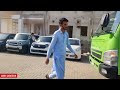 A new Delivery Of Fuso Truck in green touch