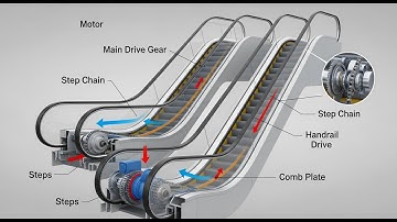 The Secret Mechanism Inside Every Escalator  3D Animation