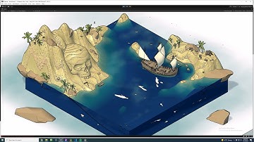 Unity Hand Drawn Scene | Pirate Bay