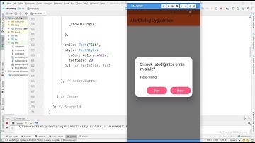 #EVDEKAL Flutter - 22. AlertDialog Örneği